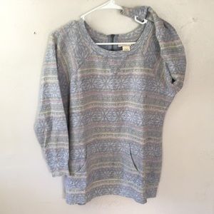 pastel snowflake design sweater